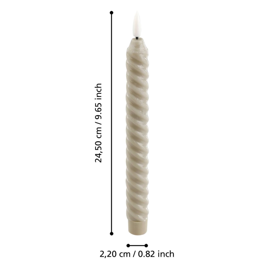 Eglo - SET 2x LED Svijeća LED/1xAAA 24,5 cm bež