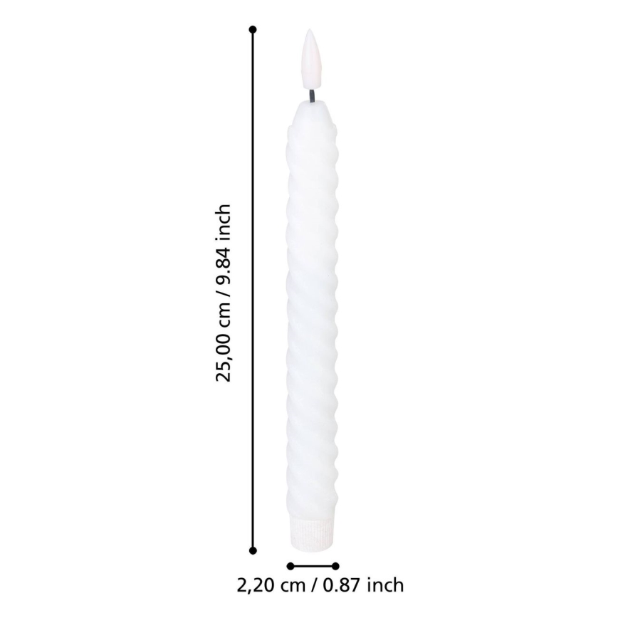 Eglo - SET 2x LED Svijeća LED/1xAAA 25 cm bijela