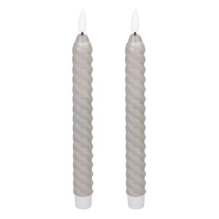 Eglo - SET 2x LED Svijeća LED/1xAAA 25 cm siva