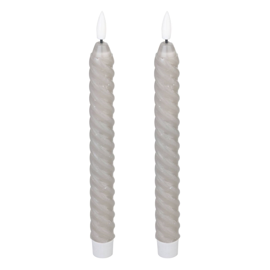 Eglo - SET 2x LED Svijeća LED/1xAAA 25 cm siva