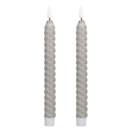 Eglo - SET 2x LED Svijeća LED/1xAAA 25 cm siva