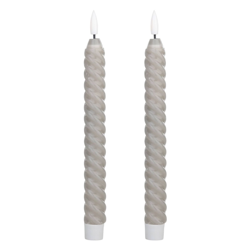 Eglo - SET 2x LED Svijeća LED/1xAAA 25 cm siva