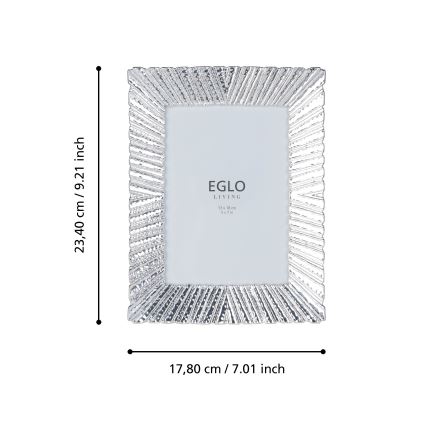Eglo 423221 - Foto okvir BUGRINO 13x18 cm, srebrne boje