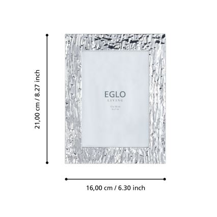 Eglo 423222 - Foto okvir BUGRINO 13x18 cm, srebrne boje