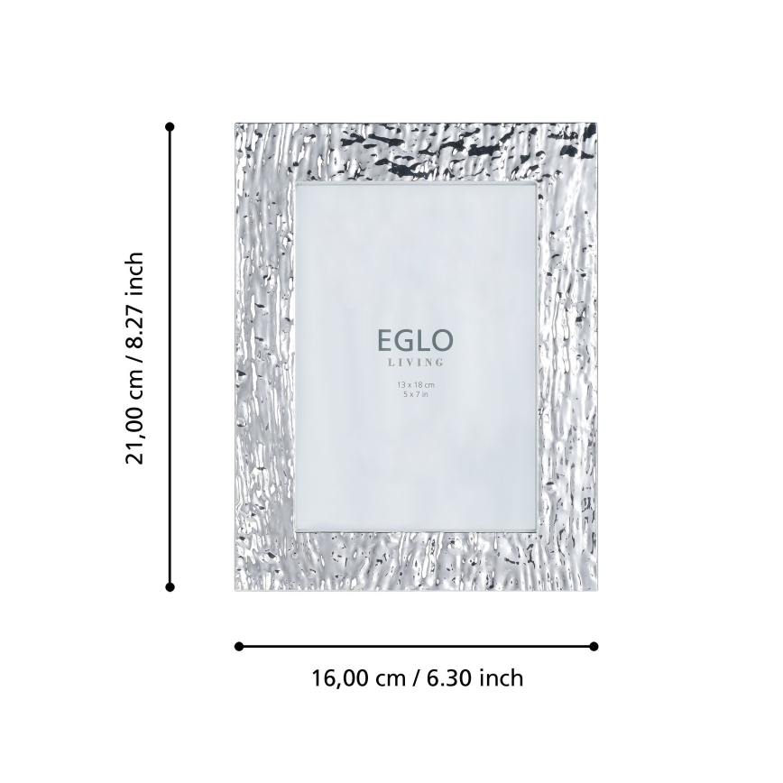 Eglo 423222 - Foto okvir BUGRINO 13x18 cm, srebrne boje