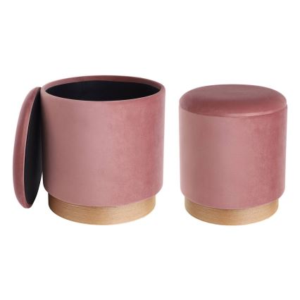 Eglo - SET 2x Tabureti promjera 30,5/37 cm ružičasta