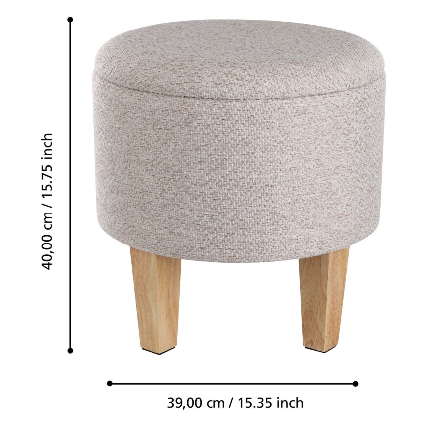Eglo 424032 - Tabure MASHIKE 40x39 cm u bež boji