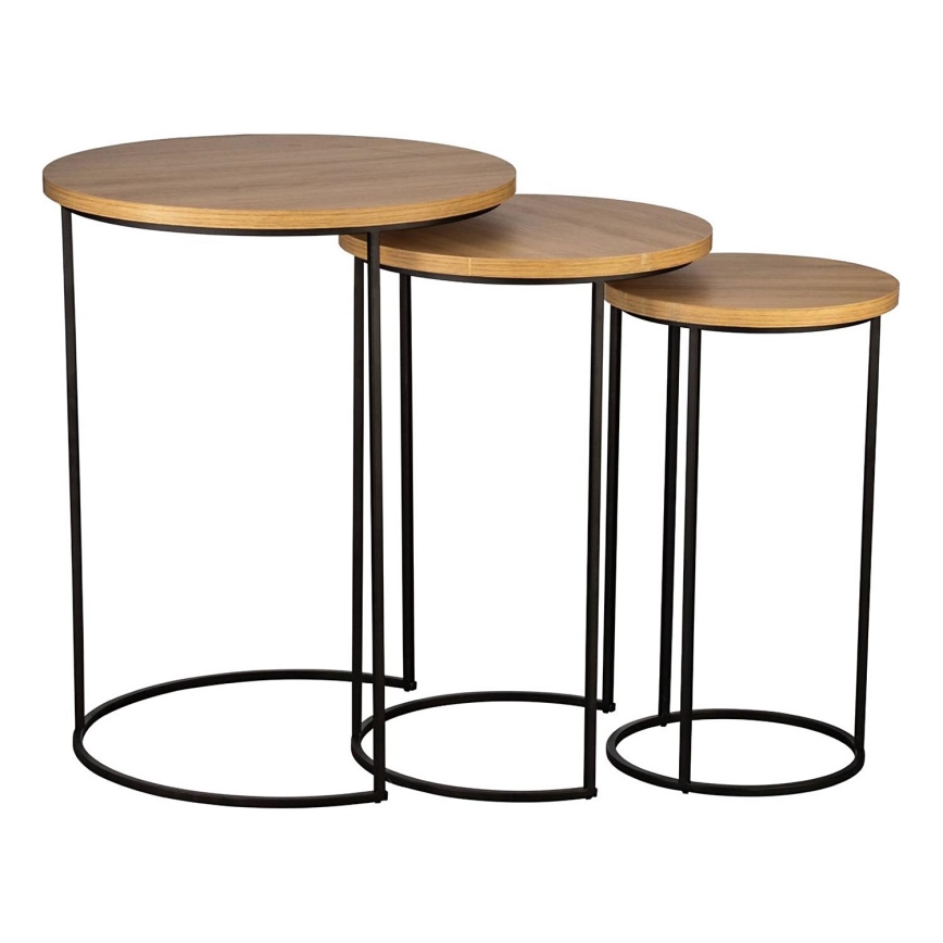 Eglo 424053 - SET od 3 stolića TOWADA smeđi/crni