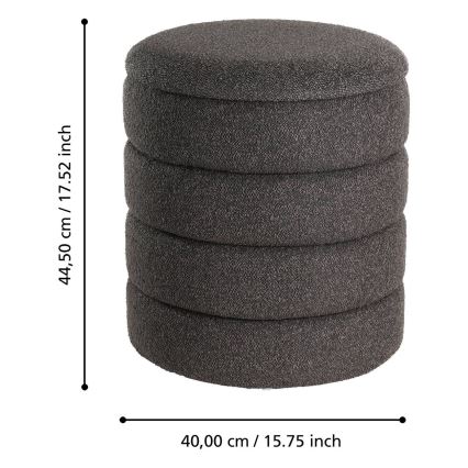 Eglo - SET 2x Tabure pr. 33,5/40 cm crna