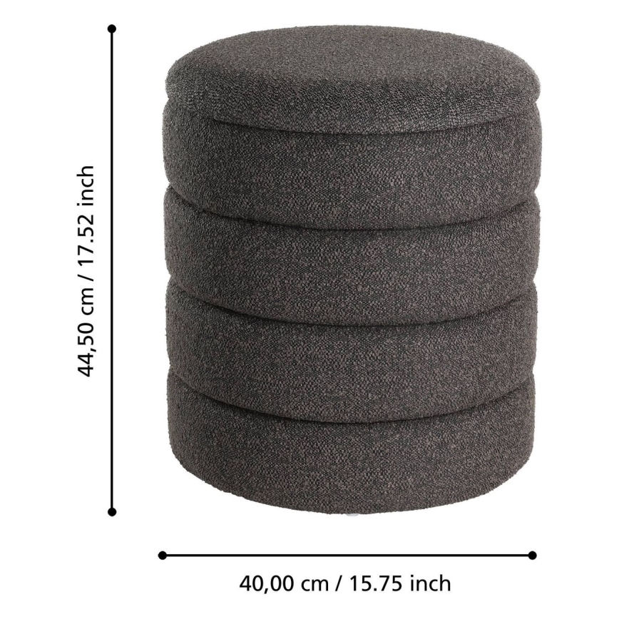 Eglo - SET 2x Tabure pr. 33,5/40 cm crna