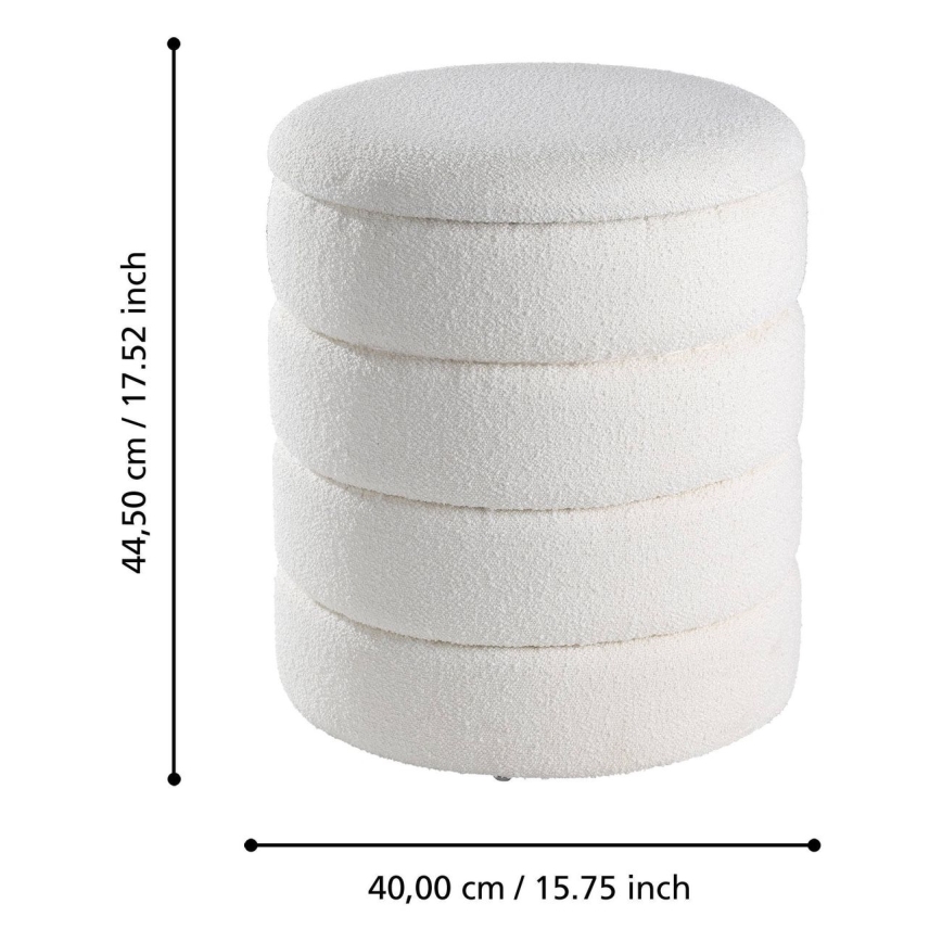 Eglo - SET 2x Tabureti promjera 33,5/40 cm bijela