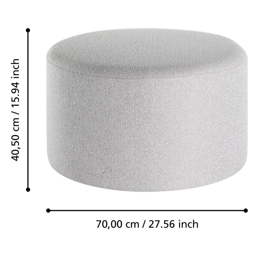 Eglo - SET 2x Tabure pr. 45,5/70 cm siva