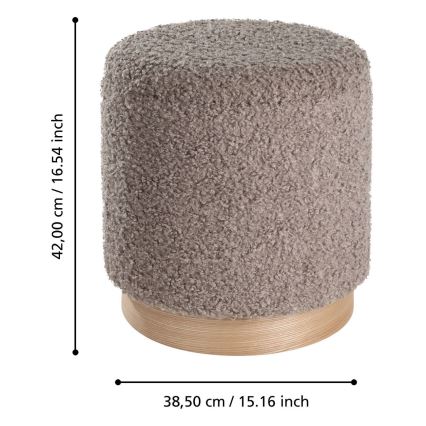 Eglo - SET 2x Tabureta promjera 31,5/38,5 cm smeđa