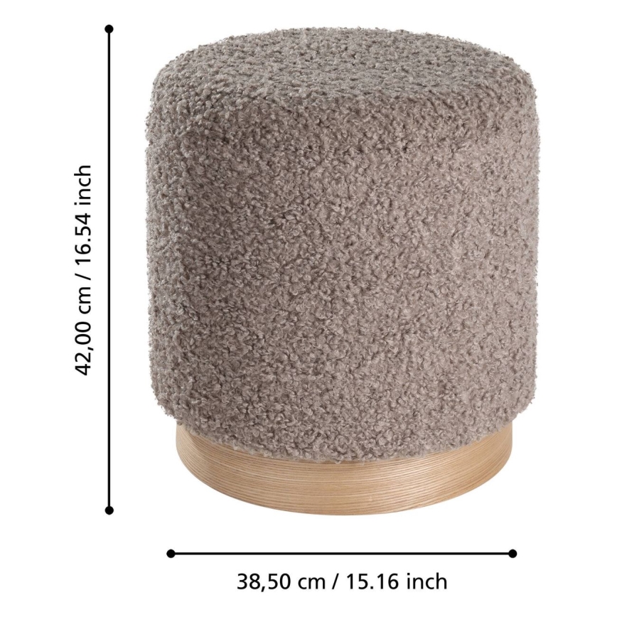 Eglo - SET 2x Tabureta promjera 31,5/38,5 cm smeđa