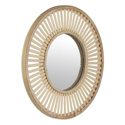 Eglo 425037 - Zidno ogledalo MITSUKE, promjer 40 cm, bambus