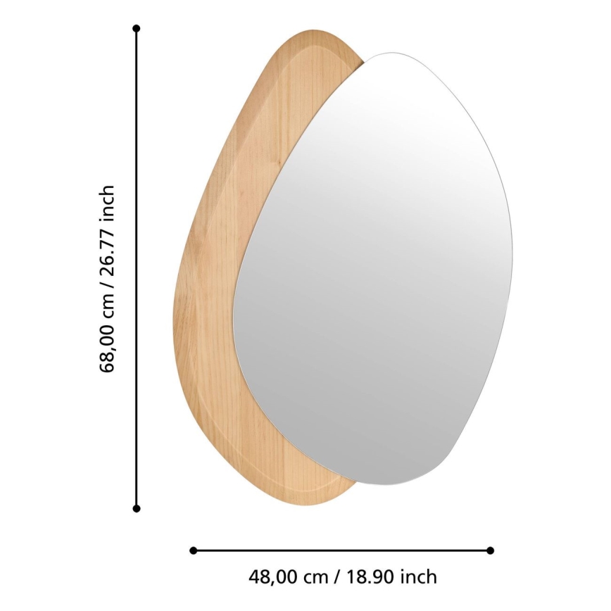 Eglo 425049 - Zidno ogledalo LIOMA 68x48 cm jela/bež
