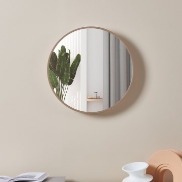Eglo 425058 - Zidno zrcalo BANI, Ø 40 cm, bež