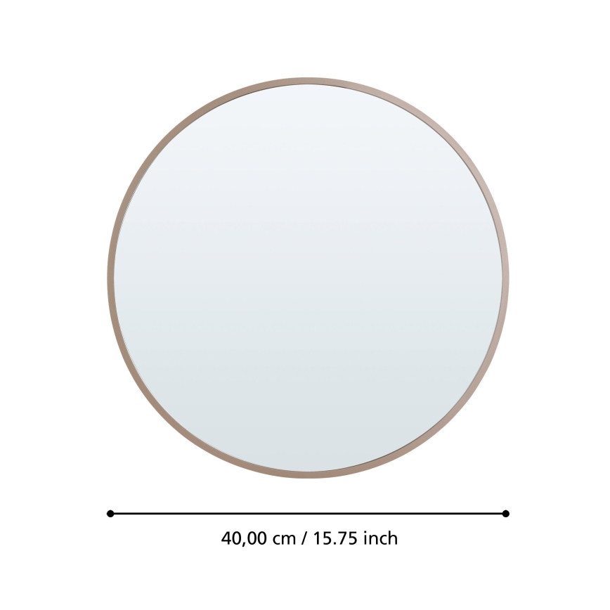 Eglo 425058 - Zidno zrcalo BANI, Ø 40 cm, bež