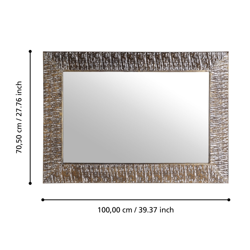 Eglo 425076 - Zidno ogledalo TOAMASINA 100x70,5 cm brončane boje