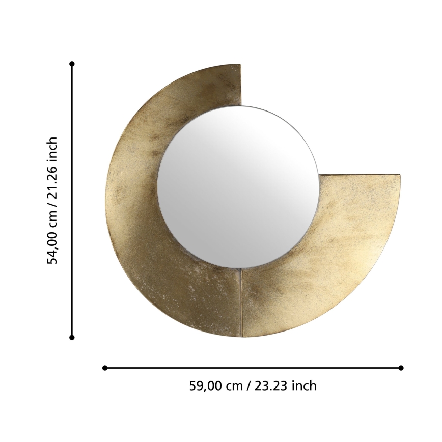Eglo 425078 - Zidno ogledalo TOAMASINA 54x59 cm zlatno