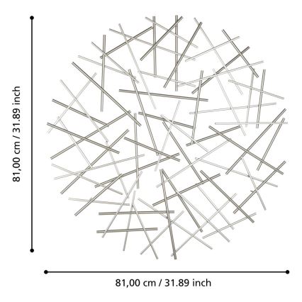 Eglo -  Zidna dekoracija pr. 81 cm mat krom