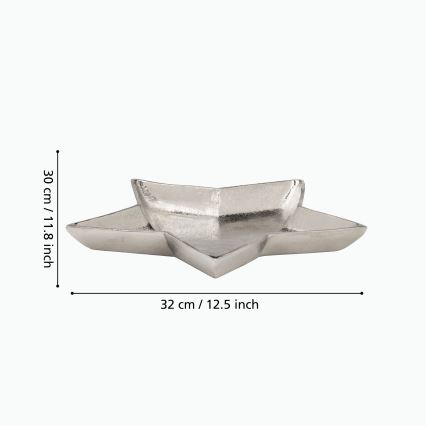 Eglo 427425 - Dekorativni poslužavnik AMBOLOSY 30x32 cm srebrni