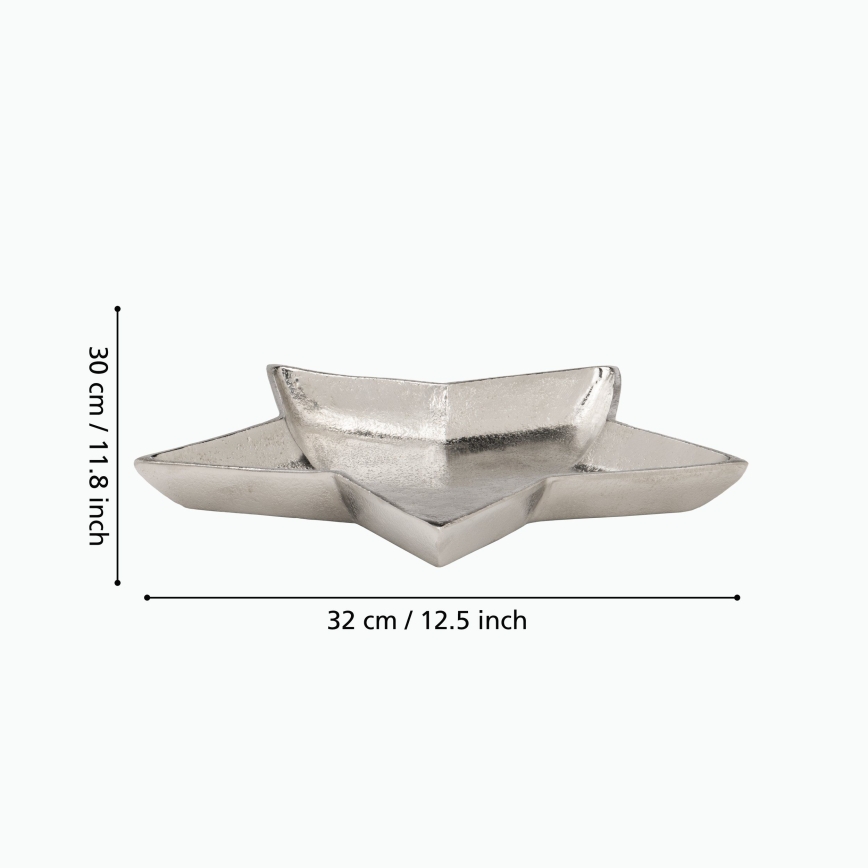 Eglo 427425 - Dekorativni poslužavnik AMBOLOSY 30x32 cm srebrni