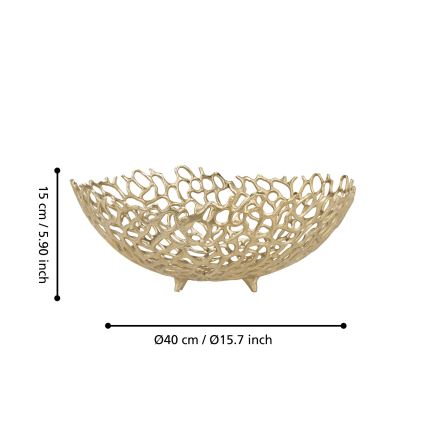 Eglo 427496 - Dekorativna zdjela KIMITSU, promjera 40 cm, zlatna