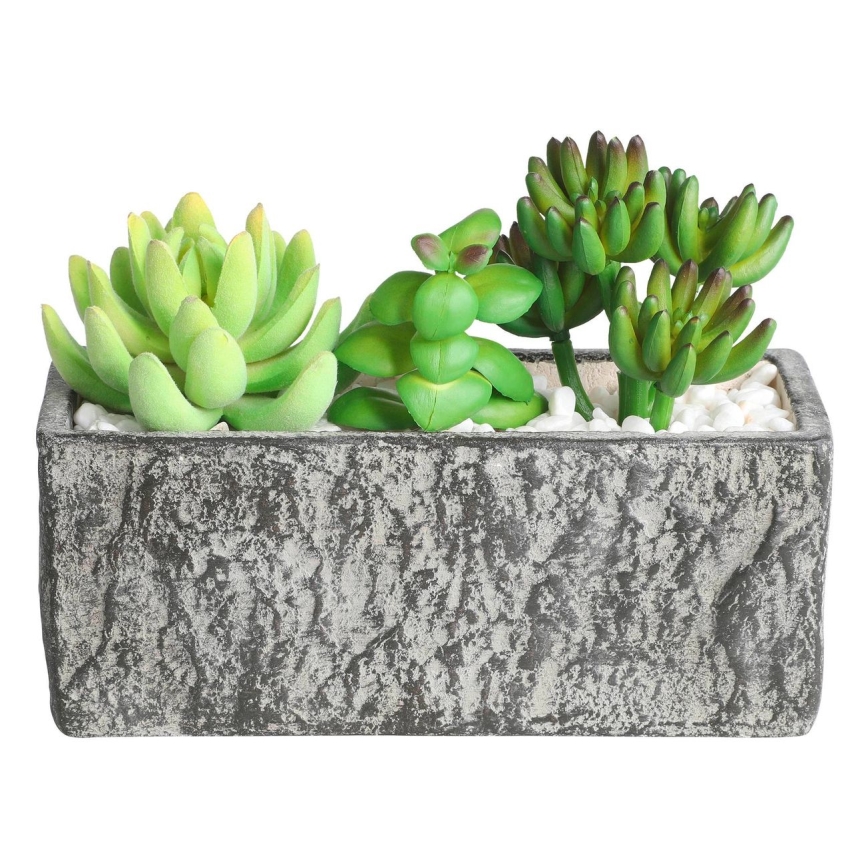 Eglo - Umjetna biljka u tegli za cvijeće 14,5x17,8 cm sukulent