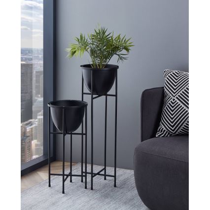 Eglo - Metalna saksija za cvijeće 73x23,5 cm crna