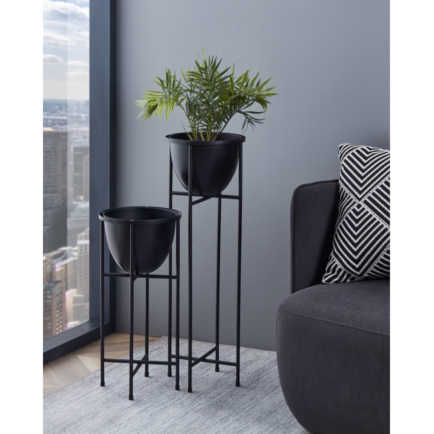 Eglo - Metalna saksija za cvijeće 73x23,5 cm crna