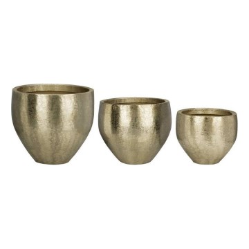 Eglo 428094 - Komplet od 3 metalnih vaza OKAYAMA 92x86 cm, zlatne