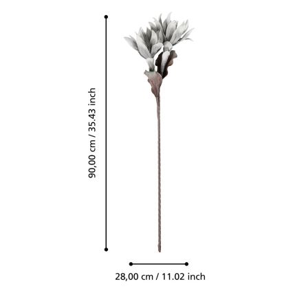 Eglo - Umjetni cvijet 90 cm siva