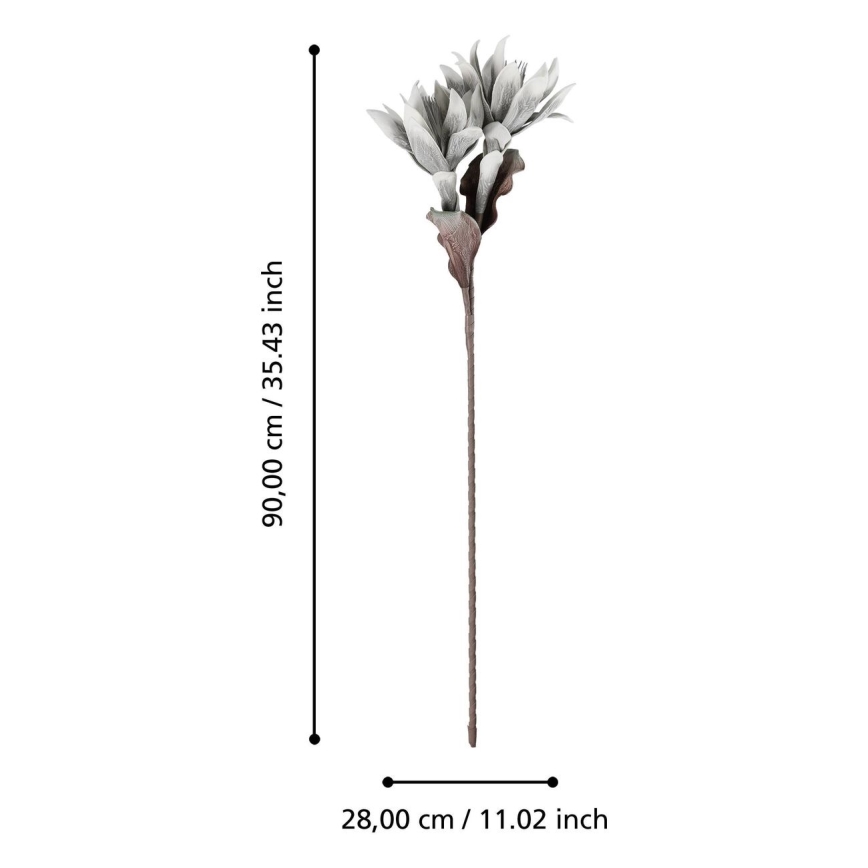 Eglo - Umjetni cvijet 90 cm siva