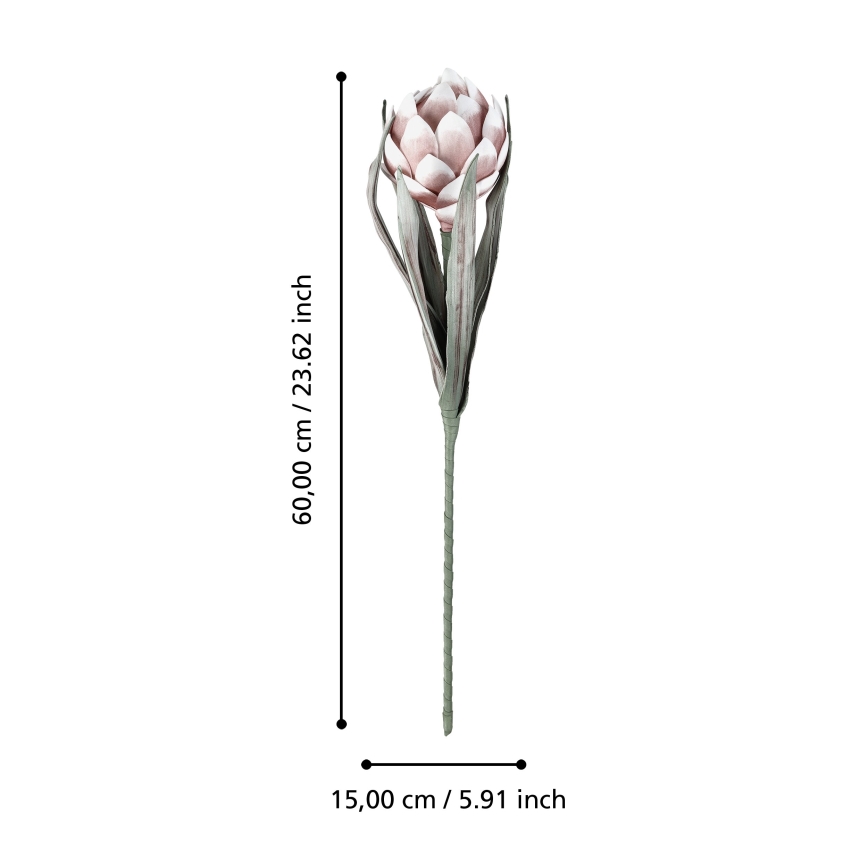 Eglo - Umjetni cvijet 60 cm ružičasta