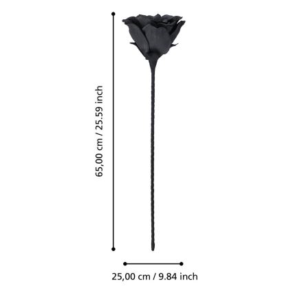 Eglo - Umjetni cvijet 65 cm crna