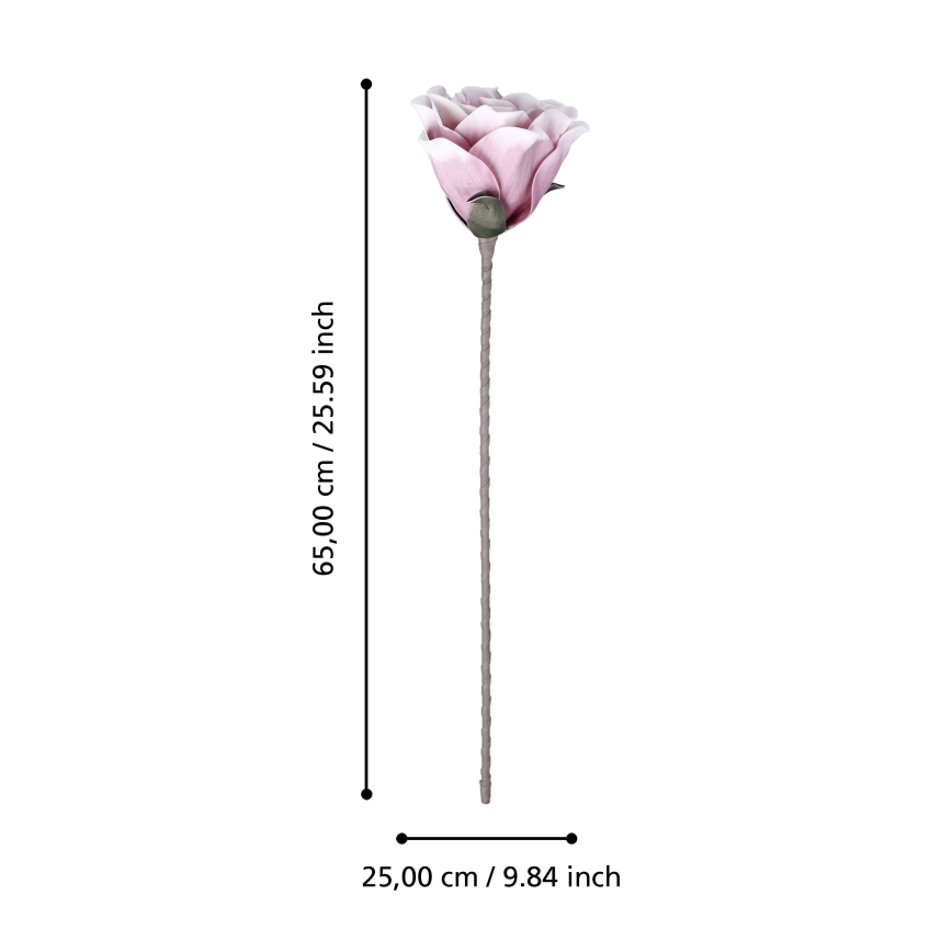 Eglo - Umjetni cvijet 65 cm ružičasta