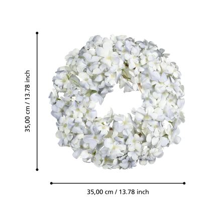 Eglo - Vijenac od umjetnog cvijeća pr. 35 cm plava