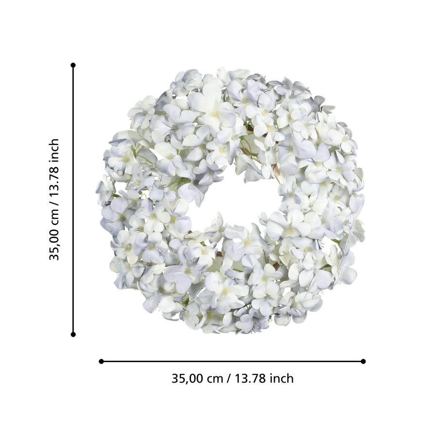 Eglo - Vijenac od umjetnog cvijeća pr. 35 cm plava