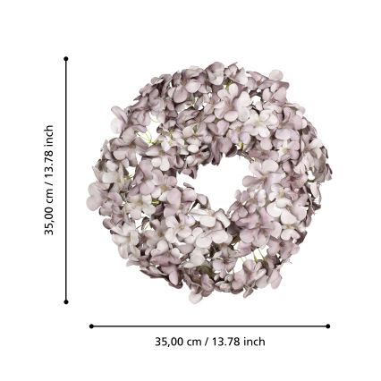 Eglo - Vijenac od umjetnog cvijeća pr. 35 cm ljubičasta