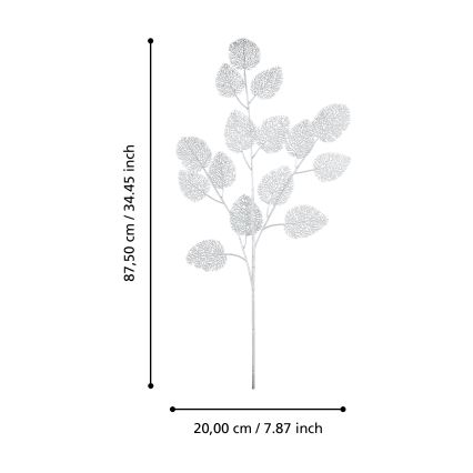 Eglo - Umjetni cvijet 87,5 cm srebrna