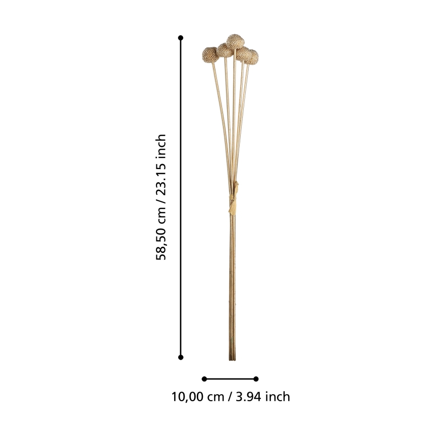 Eglo - Umjetni cvijet 58,5 cm zlatna