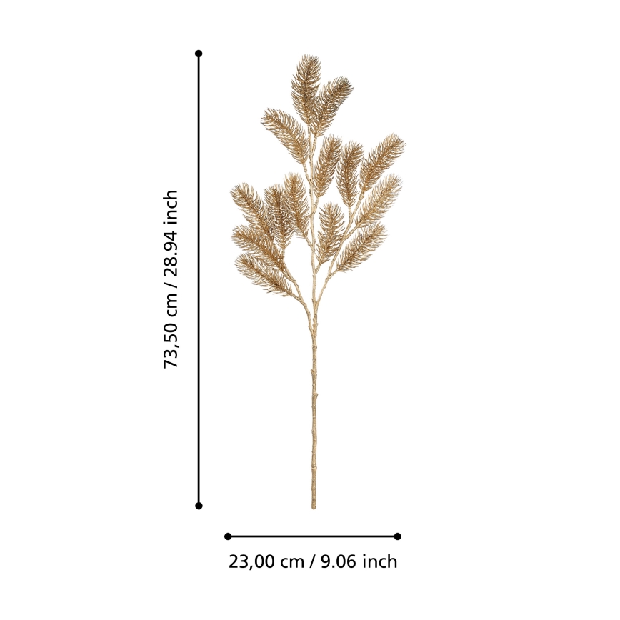 Eglo - Umjetna borova grančica 73,5 cm zlatna