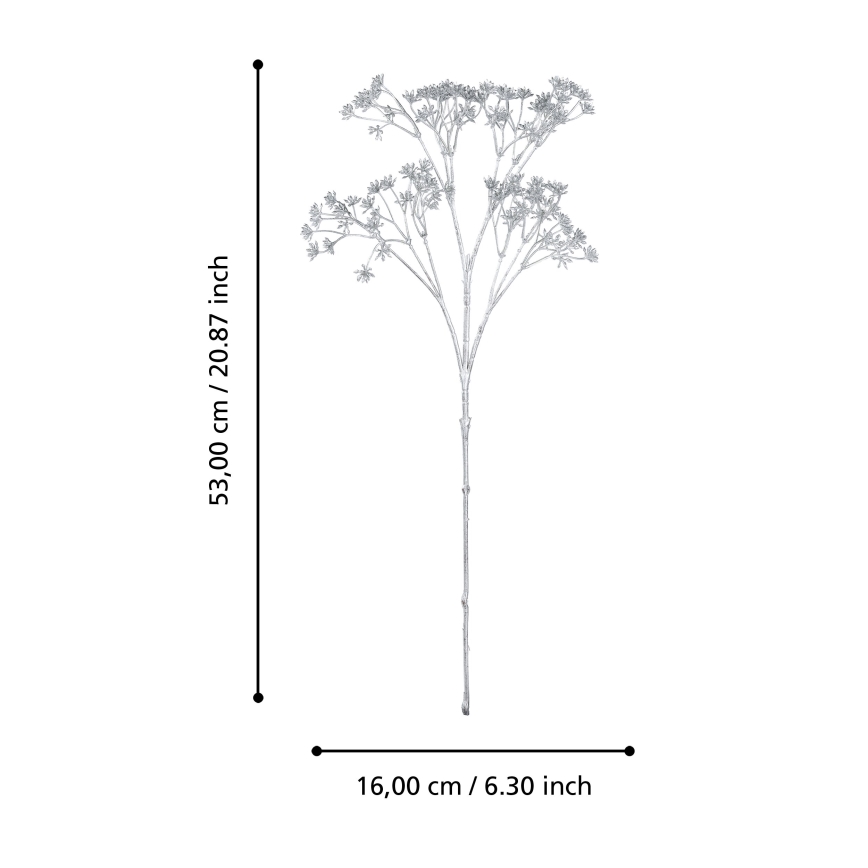 Eglo - Umjetni cvijet 53 cm srebrna
