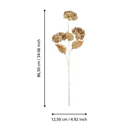 Eglo - Umjetni cvijet  86,5 cm zlatna
