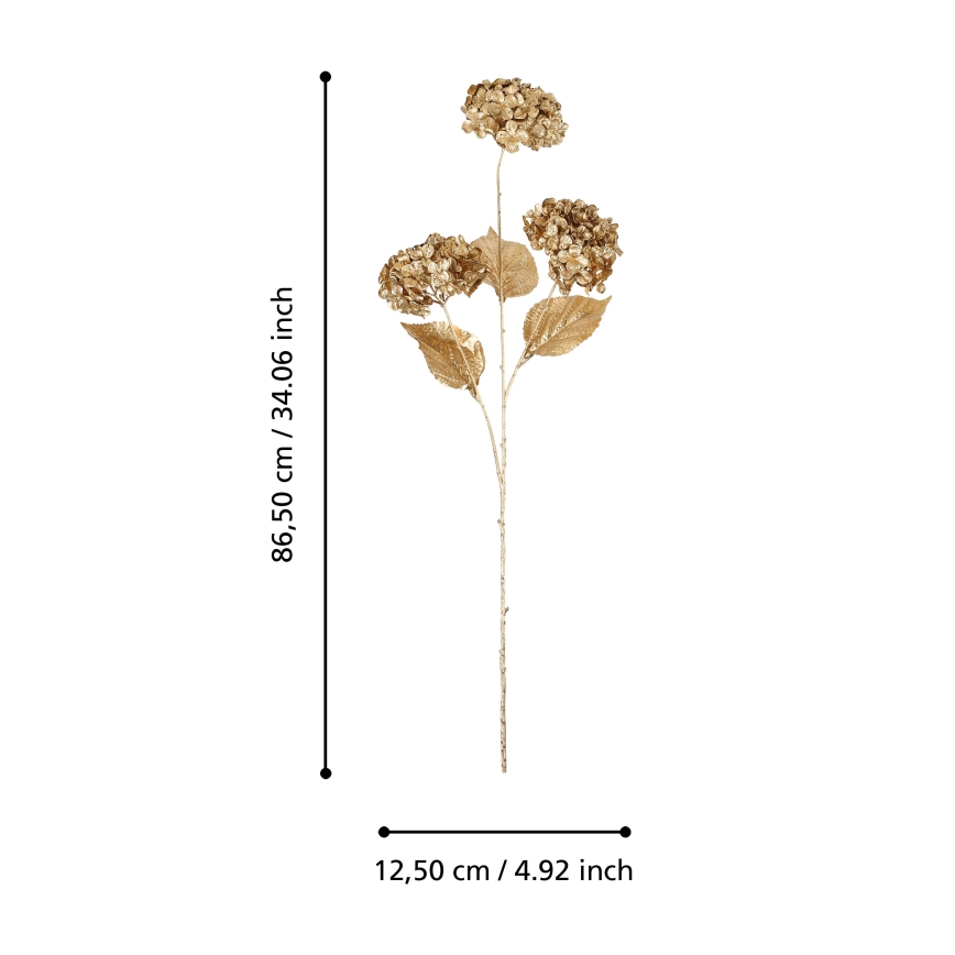 Eglo - Umjetni cvijet  86,5 cm zlatna