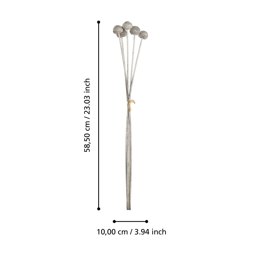 Eglo - Umjetni cvijet 58,5 cm srebrna