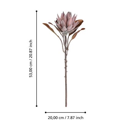 Eglo - Umjetni cvijet 53 cm ružičasta