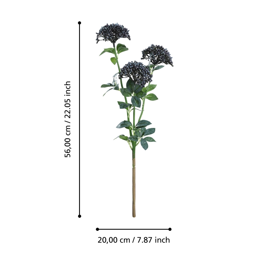 Eglo - Umjetni cvijet 56 cm plava/zelena