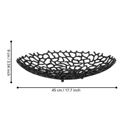 Eglo 429737 - Dekorativna zdjela KIMITSU, promjer 45 cm, crna